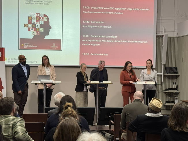 Bild på panelen under seminariet 